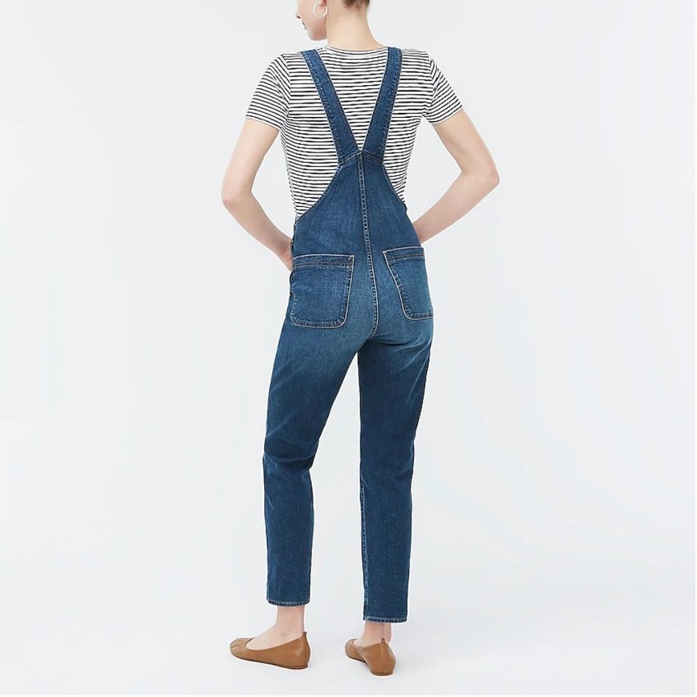 J. Crew Denim Overall Jumpsuit In Indigo Blue NEW - Picture 4 of 4